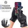 Professional Genuine Leather Work Gloves -Touchscreen Durable Cut Resistant for Mechanic Driving Riding Heavy Duty Outdoor Work
