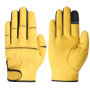 Professional Genuine Leather Work Gloves -Touchscreen Durable Cut Resistant for Mechanic Driving Riding Heavy Duty Outdoor Work