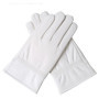 Men's Fashion Genuine Leather Winter Warm White Ceremonial Sheepskin Short Gloves Police Mittens Full Finger sporting Gloves
