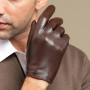 Genuine Leather Men's Gloves Warm Insulation Touchscreen Sheepskin Leather Gloves Breathable Motorcycle Gloves for Men