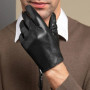 Genuine Leather Men's Gloves Warm Insulation Touchscreen Sheepskin Leather Gloves Breathable Motorcycle Gloves for Men