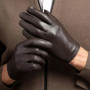 Genuine Leather Men's Gloves Warm Insulation Touchscreen Sheepskin Leather Gloves Breathable Motorcycle Gloves for Men