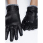 Lovers Cowhide Genuine Leather Gloves Winter Thick Warm Fleece Lining Driving Mittens Men Women Cow Wear-Resisting Riding Gloves
