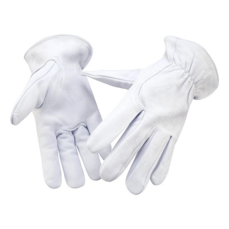 XYEHS 1 Pair Durable Goatskin Leather General Safety Work Gloves For Truck Driving/Warehouse/Gardening/Farm/Construction