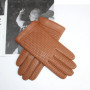 Men's imported sheepskin gloves with touch screen and high-end genuine leather woven gloves