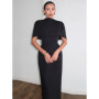 Elegant Solid Shawl Dress Women's Suit Short Sleeve Waist-Closed Slim Lady Set 2026 Spring Summer 2 Pieces Set Women Outfits