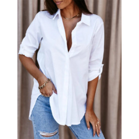 Women Blouse Spring Autumn Long Sleeve Fashion Casual White Shirts Tops Oversized Blouses Female Loose Shirts Daily Streetwear