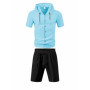New summer men's linen outfit A versatile and stylish casual sports short-sleeved short-pants set for shopping and beach outings