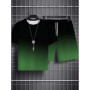 Summer New Arrival Wolf Print 3D Pattern Casual Men's Set Short-Sleeve Shirt and Shorts Two-Piece Set Everyday Casual Men's Wear