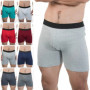 Mens Long Boxer Briefs Youth Sports Underwear Cotton Underpants Breathable Stretch Panties Plus Size Boxers Shorts Mens Gifts