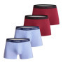 4pcs Solid Color Mens Boxer Briefs Cotton Boxers Men's Panties Fashion Underwear For Man Underpants Sexy Trunks High Quality