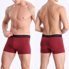 4pcs Solid Color Mens Boxer Briefs Cotton Boxers Men's Panties Fashion Underwear For Man Underpants Sexy Trunks High Quality