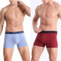 4pcs Solid Color Mens Boxer Briefs Cotton Boxers Men's Panties Fashion Underwear For Man Underpants Sexy Trunks High Quality