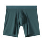 Men's Boxer Shorts Ice Silk Underwear Solid Sexy Panties For Man Breathable U Pouch Middle Long Leg Underpants Cueca Calzoncillo