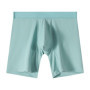 Men's Boxer Shorts Ice Silk Underwear Solid Sexy Panties For Man Breathable U Pouch Middle Long Leg Underpants Cueca Calzoncillo