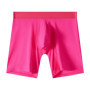 Men's Boxer Shorts Ice Silk Underwear Solid Sexy Panties For Man Breathable U Pouch Middle Long Leg Underpants Cueca Calzoncillo