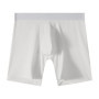 Men's Boxer Shorts Ice Silk Underwear Solid Sexy Panties For Man Breathable U Pouch Middle Long Leg Underpants Cueca Calzoncillo