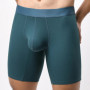 Men's Boxer Shorts Ice Silk Underwear Solid Sexy Panties For Man Breathable U Pouch Middle Long Leg Underpants Cueca Calzoncillo