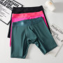 Men's Boxer Shorts Ice Silk Underwear Solid Sexy Panties For Man Breathable U Pouch Middle Long Leg Underpants Cueca Calzoncillo