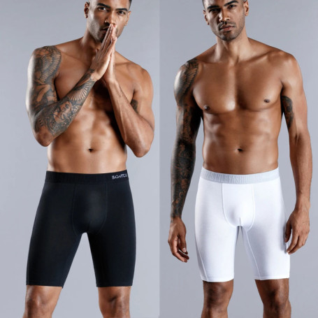 4pcs Long Leg Underpants Cotton long Boxers For Man Underwear Sexy Men Panties Brand Men's Boxer Shorts Male Trunks Gift