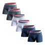 6 Pieces Solid Color Men's Panties BONITOS Letter Waistband Boxer Briefs Cotton Underwear Mens Boxers Classic Men Underpants