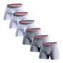 6 Pieces Solid Color Men's Panties BONITOS Letter Waistband Boxer Briefs Cotton Underwear Mens Boxers Classic Men Underpants