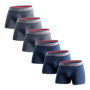 6 Pieces Solid Color Men's Panties BONITOS Letter Waistband Boxer Briefs Cotton Underwear Mens Boxers Classic Men Underpants
