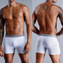 6 Pieces Solid Color Men's Panties BONITOS Letter Waistband Boxer Briefs Cotton Underwear Mens Boxers Classic Men Underpants
