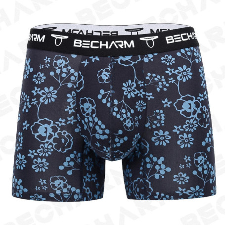 Becharm Men's Panties Boxers Shorts Solid Gray Large Size Set Men Underpants Male Briefs Boxer Man Sexy Clothing Short Homme Hot