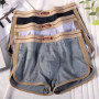  1/3PCS Fashion Print Knit Men's Panties Ice Silk Breathable Mesh Pouch Boxers Hombre Summer Cooling High Elastic Men Underwear