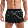 Summer Men Fashion Homewear Robes Shorts Pure Color Silk Satin Pajama Sleepwear Loungewear Underwear