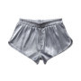 Summer Men Fashion Homewear Robes Shorts Pure Color Silk Satin Pajama Sleepwear Loungewear Underwear