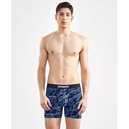 3 Pack/Pcs Separatec Men's Dual Pouch Underwear Breathable Soft Bamboo Rayon Printing Boxer Briefs Mens Underwear