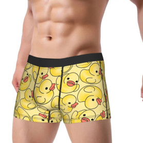 Duck seamless pattern rubber duck Underwear Men Panties Custom Novelty Boxershorts Trenky Shorts Briefs Plus Size