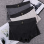 3PCS/Pack 100 Cotton Solid Knit Striped Underwear for Man Soft Comfortable Breathable Crotch Boxer High Elastic Men's Panties