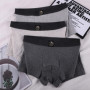 3PCS/Pack 100 Cotton Solid Knit Striped Underwear for Man Soft Comfortable Breathable Crotch Boxer High Elastic Men's Panties