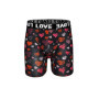 Men Shorts Underpants Black Fashion Lips and Hearts Printed Boxers Sports Casual Soft Smooth Valentine's Day gift underwear