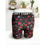 Men Shorts Underpants Black Fashion Lips and Hearts Printed Boxers Sports Casual Soft Smooth Valentine's Day gift underwear