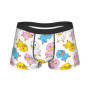 Cute Duck With Flowers Underwear Men Boxer Brief Comfortable Boxer Shorts Quality Print Plus Size Panties