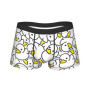 Cute Duck With Flowers Underwear Men Boxer Brief Comfortable Boxer Shorts Quality Print Plus Size Panties