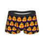 Cute Duck With Flowers Underwear Men Boxer Brief Comfortable Boxer Shorts Quality Print Plus Size Panties