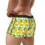 Cute Duck With Flowers Underwear Men Boxer Brief Comfortable Boxer Shorts Quality Print Plus Size Panties
