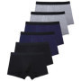 6pcs/Set Black Boxer Men Underwear Bamboo Men's Panties Shorts Breathable Underpants Man Comfortable Sexy Boxers & Briefs Men