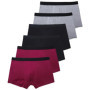 6pcs/Set Black Boxer Men Underwear Bamboo Men's Panties Shorts Breathable Underpants Man Comfortable Sexy Boxers & Briefs Men