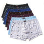 Plus Size Men's Cotton Boxer Briefs 6 Pack - Breathable Underwear Elastic Waistband Loose Fit Funny Prints Big & Tall Underpants