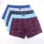 Plus Size Men's Cotton Boxer Briefs 6 Pack - Breathable Underwear Elastic Waistband Loose Fit Funny Prints Big & Tall Underpants