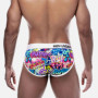 Sexy Men Underwear Briefs Graffiti Jockstrap Panties Underpants Low Waist Butt Lifter Male Underwear