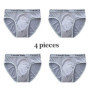 4Pcs Men Briefs Mens Summer Underwear Large Size L-5XL Elasticity Underwear Male Comfortable Panties Sexy Male Shorts Briefs Hot