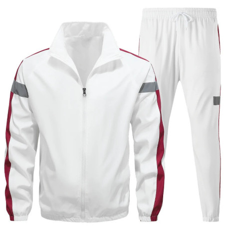 CHRLCK Men's Running Sportswear Suits Breathable Reflective Clothes Sports Joggers Training Gym Fitness Tracksuit Sets Men