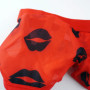 Mid Waist " Lips " Printed Men Transparent Mesh Boxers Underwear Plus Size Sexy U Pouch Trunk Shorts for Gift